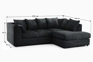 Logan Compact Corner Sofa Jumbo Cord Fabric