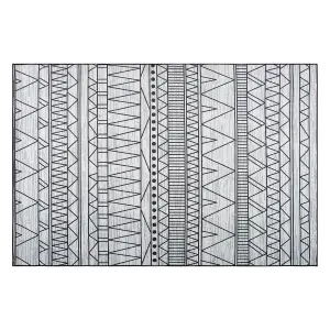 Area Rug Black and Grey 140 x 200 cm KEBAN