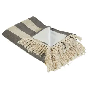 Picnic Blanket MOUZA 150 x 200 cm Beige-Grey