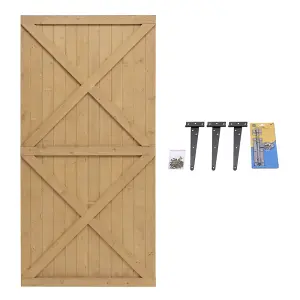 Pine Wooden Garden Gate Freestanding Side Opening Gate with Gate Lock & Door Latch W 100cm x H 183cm