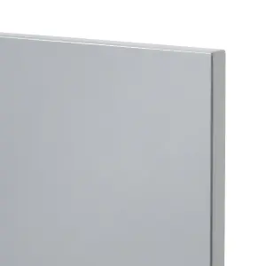 GoodHome Alisma High gloss grey Slab Tall appliance Cabinet door (W)600mm (H)633mm (T)18mm