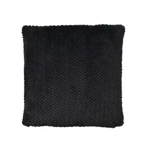 Hestia Graphite Grey Faux Fur Cushion