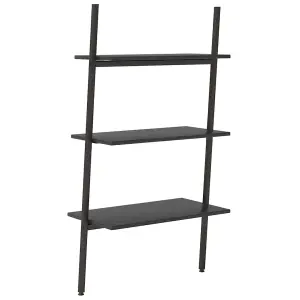 Berkfield 3-Tier Leaning Shelf Black 64x34x116 cm