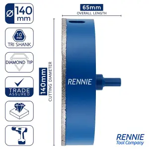 140mm Diamond Hole Saw Drill Bit For Tiles, Ceramic, Porcelain. Holesaw