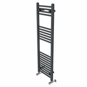 Rinse Modern Bathroom Heated Towel Rail Ladder Radiator 1200x400mm Straight for Bathroom Kitchen Anthracite