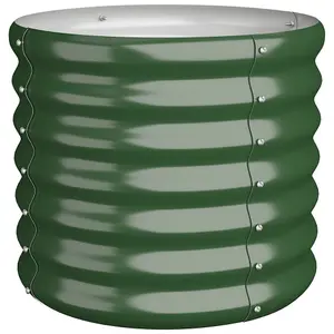 Berkfield Garden Planter Powder-coated Steel 40x40x36 cm Green