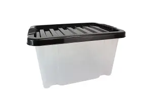 24 Litre Storage Box 24L with Black Lid