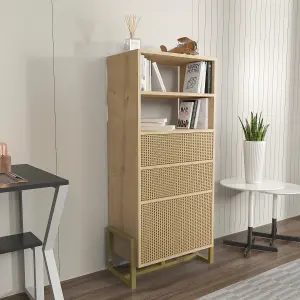 Decorotika - Utopia Bookcase Bookshelf Shelving Unit with 3 Cabinets and 2 Shelves