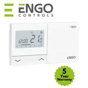 ENGO E901 Programmable Wired Thermostat 7 Day Battery Powered