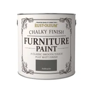 Rust-Oleum Anthracite Flat matt Furniture paint, 2.5L