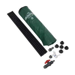 Dellonda Collapsible PVC Garden Water Butt with Zipped Lid & Drain Tap, 100L