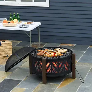 2 In 1 Outdoor Bowl with BBQ Grill