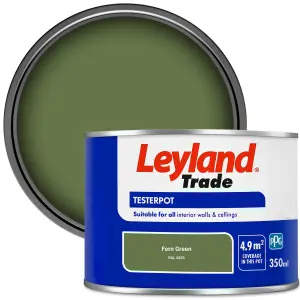 Leyland Trade Vinyl Matt Walls & Ceilings Emulsion Paint Fern Green (RAL 6025) 350ml Tester