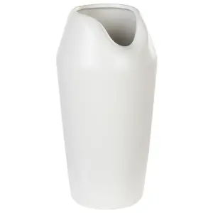 Decorative Vase APAMEA Ceramic White