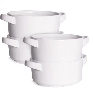 Soup Bowls with Handles - Set of 4 - M&W