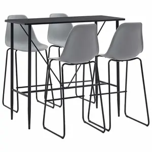 Winget 4 - Person Dining Set Black / Grey