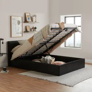 Birlea Berlin Double Ottoman Bed Brown