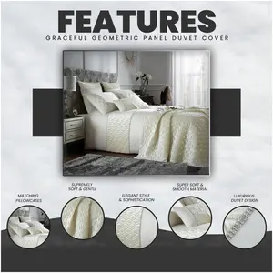 Toman Polyester Solid Colour Duvet Cover with Pillowcases Cream / Single Duvet Cover + 1 Standard Pillowcase