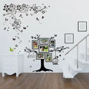 Walplus Combo Adult COM New Huge Butterfly Vine - Huge Photo Frame Wall Sticker