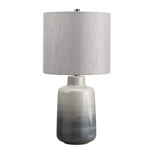 Elstead Bacari 1 Light Small Table Lamp Grey, Blue, E27