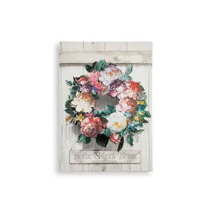 Isabelle Wreath Printed Canvas Floral Wall Art