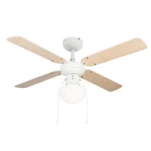 ValueLights White Ceiling Fan Light