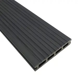 Habitat+ Grey Composite Deck board (L)2.4m (W)135mm (T)22mm