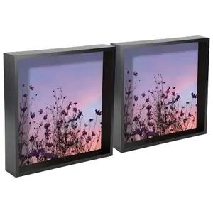 Nicola Spring - 3D Deep Box Photo Frames - 12 x 12" - Pack of 2