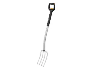 Fiskars Xact Adjustable Telescopic Garden Fork for Effortless Aeration