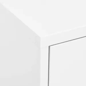 Berkfield Storage Cabinet White 80x35x101.5 cm Steel