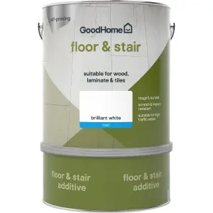 GoodHome Renovation Brilliant White Matt Multi-room Floor & stair paint, 2L