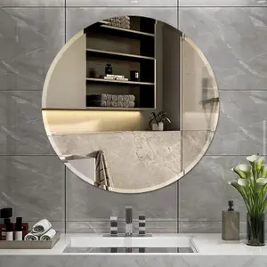 Biznest Large Frameless Round 60cm Wall Mounted Mirror Bathroom Living Room A Must have Mirror