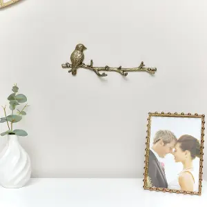 Melody Maison Gold Bird Tree Branch Wall Hook