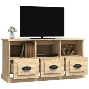 Berkfield TV Cabinet Sonoma Oak 100x35x50 cm Engineered Wood