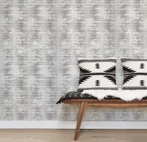 Galerie Bazaar Greys Black Bazaar Weave Smooth Wallpaper