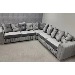 Tokyo Velvet Corner Sofa Suite / Living Room Sofa