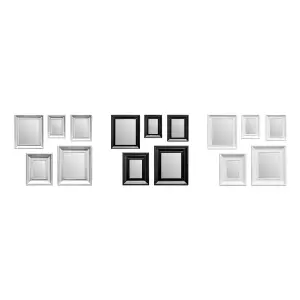 Interiors by Premier Black Frame 5Pc Mirror Set