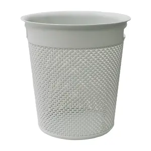 JVL Droplette Design Plastic Bin, Grey