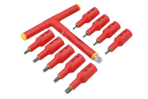 Laser Tools 8560 10pc VDE 1000v Insulated Torx/Star Bit Set 1/2" Drive