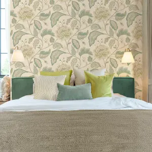 Belgravia Maya Textured Floral Green