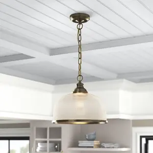 Asner 1 - Light Dome Pendant Antique Brass