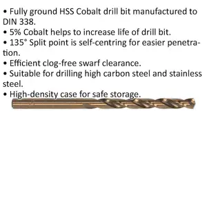 10 Pack 6.5mm HSS Cobalt Drill Bits for Long-Lasting Performance