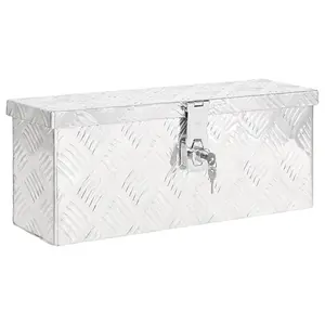 Berkfield Storage Box Silver 50x20.5x15 cm Aluminium