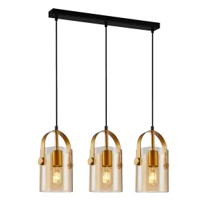 Luminosa Nanesma Modern 3 Light Bar Pendant Ceiling Light, E27