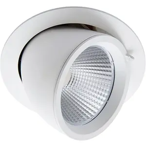 2 PACK Fully Adjustable Ceiling Downlight - 30W Cool White LED - Matt White