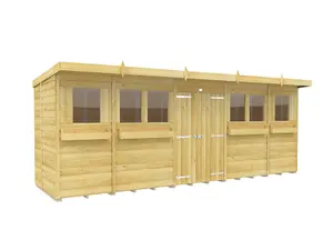 DIY Sheds 18x5 Pent Summer Shed Loglap