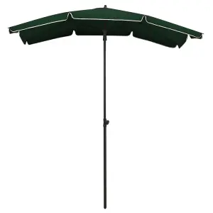 Berkfield Garden Parasol with Pole 200x130 cm Green