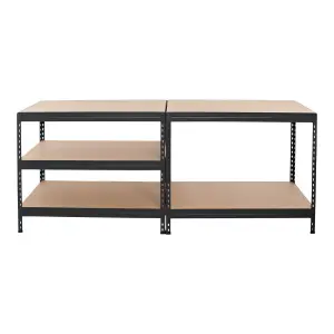 GoodHome Rand 5 shelf HDF & steel Shelving unit (H)1800mm (W)666mm (D)400mm