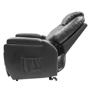 Dorchester Dual Motor Rise & Recline Chair - Black Faux Leather