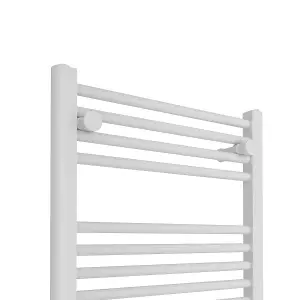 Right Radiators Electric Heated Towel Rail Radiator Straight Pre-filled Designer Ladder Warmer White 1100x500 mm